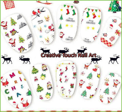 WATER TRANSFER NAIL ART DECAL - HAPPY HOLIDAYS