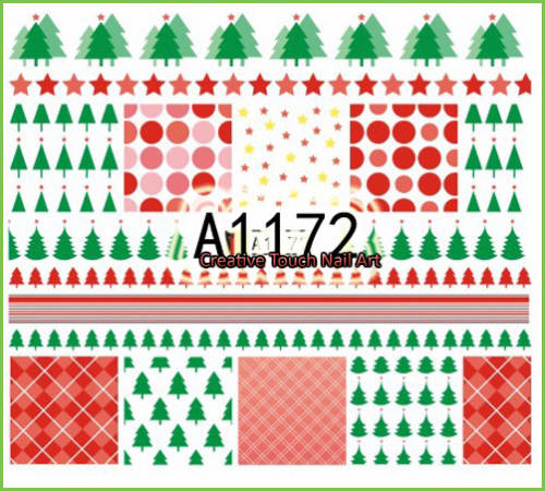 WATER TRANSFER NAIL ART DECAL - HAPPY HOLIDAYS