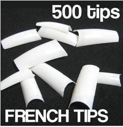 500 x French Half Well White Nail Tips in Case  ***SALE***