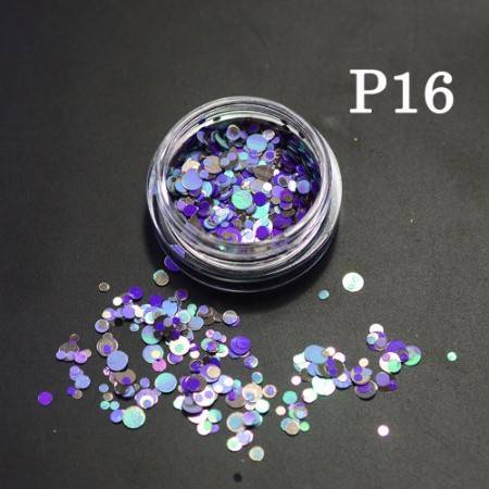 MINI JAR - NAIL ART MIXED ROUND CONFETTI