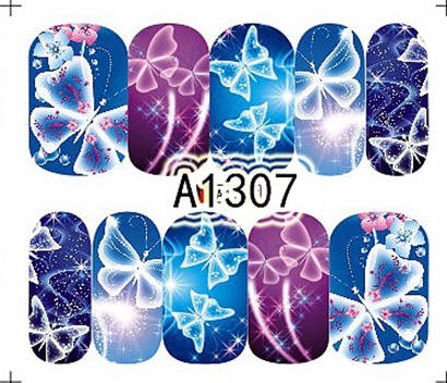 NAIL ART - WATER TRANSFER DECALS - BUTTERFLY