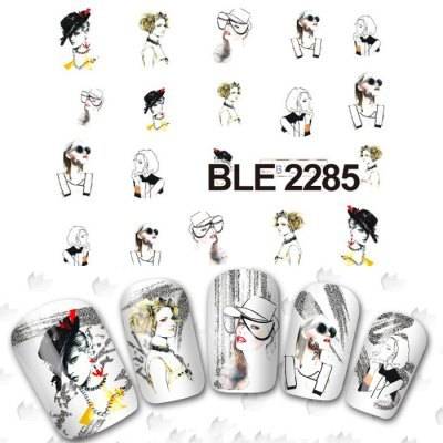 NAIL ART - WATER TRANSFER DECALS - WOMAN FASHION