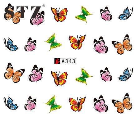 NAIL ART - Water Transfer Decals Butterfly Sliders For Nail Art