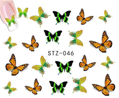 NAIL ART/WATER TRANSFER NAIL ART/WATER TRANSFERS NAIL ART/NAIL ART WATER TRANSFER/BUTTERFLY NAIL ART