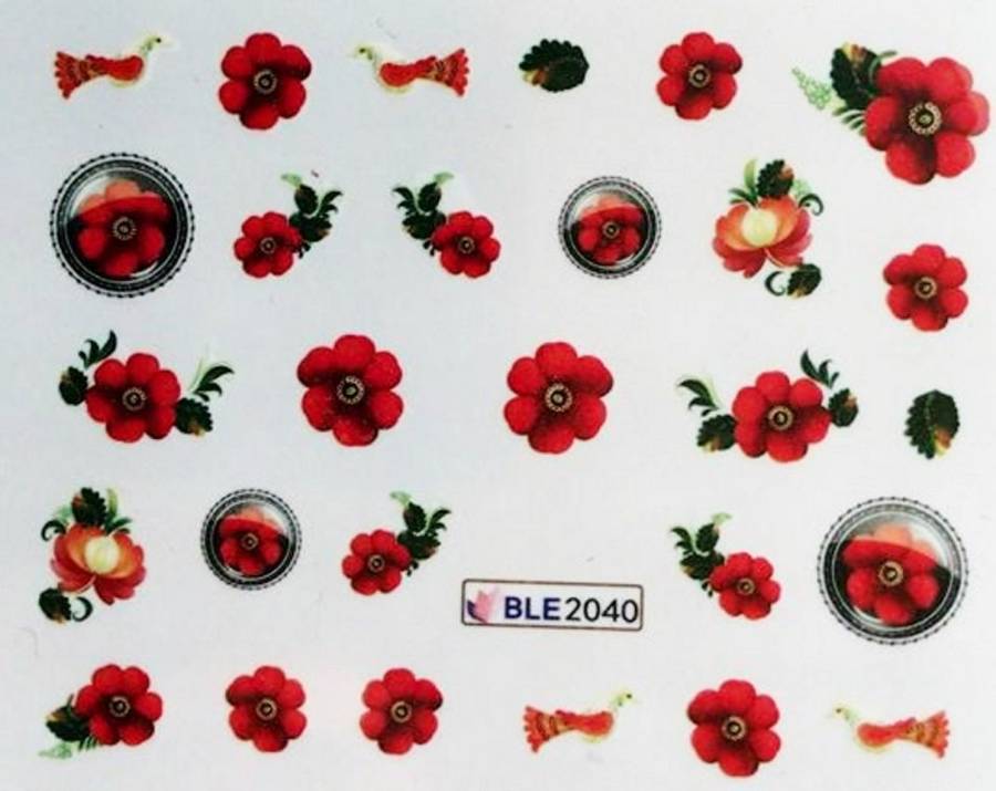 NAIL ART - Water Transfer Decals Flower Sliders For Nail Art