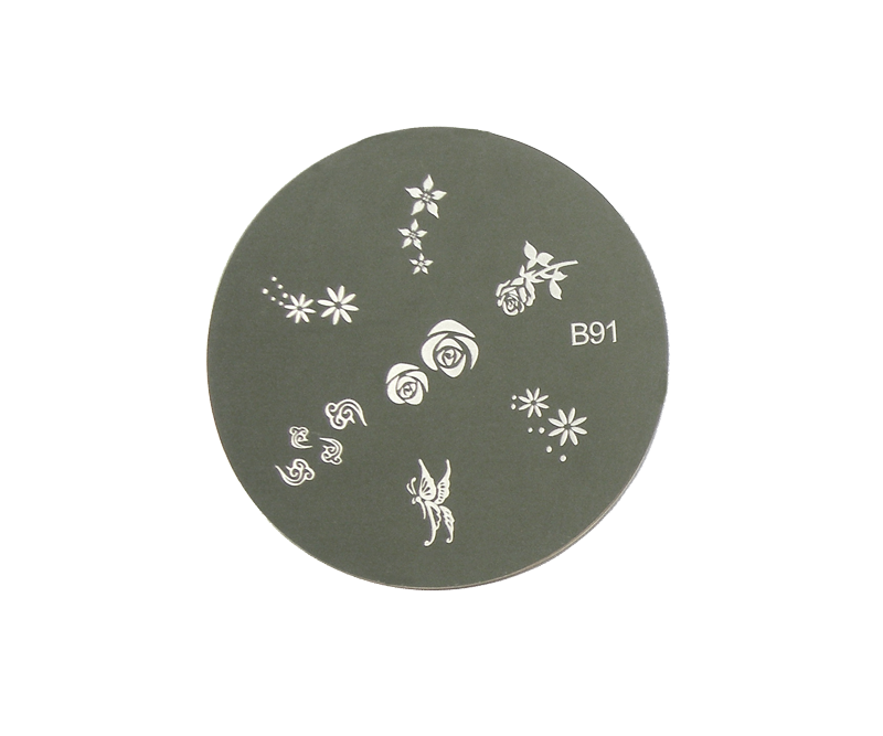 NAIL ART STAMPING - Nail Art Stamping Plate B91