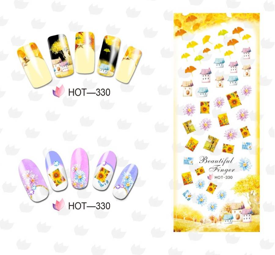 NAIL ART - Autumn Water Transfer Nail Art