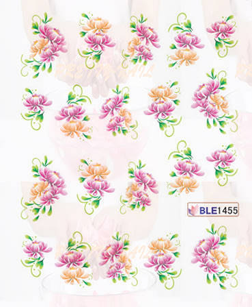 NAIL ART - Water Transfer Flowers Nail Art