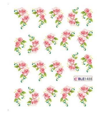 NAIL ART - Water Transfer Rose Nail Art