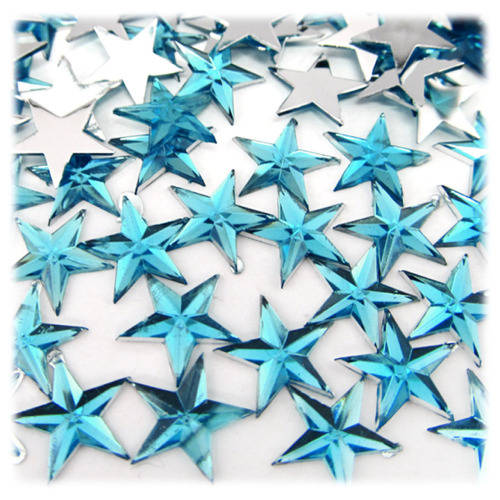 NAIL ART - Flat Back Aqua Blue Star Rhinestones For Nail Art