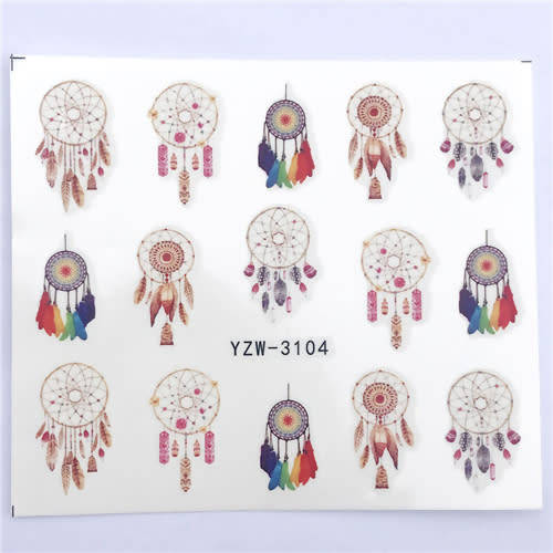 Water Transfer Decals Dreamcatcher Nail Art Sliders - 3104