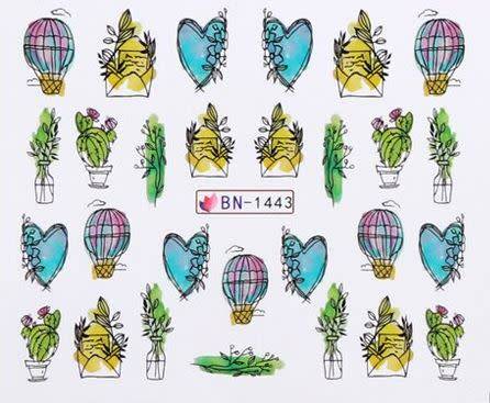 NAIL ART - Water Transfer Decals Nail Art Sliders  - BN1443