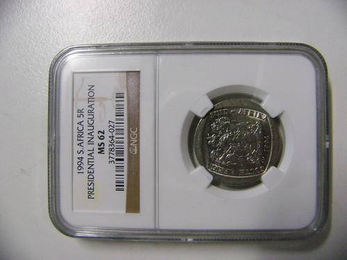 1994 PRESIDENTIAL INAUGURATION COIN: MS 62!!! Starting @ R120!!! NGC!!!