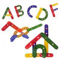Educational plastic interlocking strips