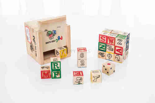 27 Piece Educational Wooden Alphabet Block Set