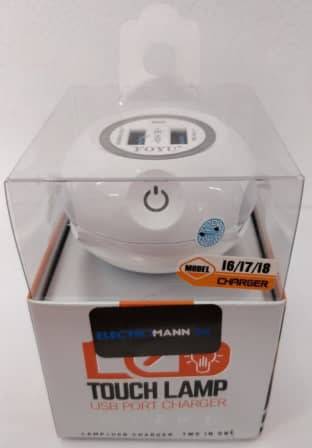 Touch lamp USB port charger
