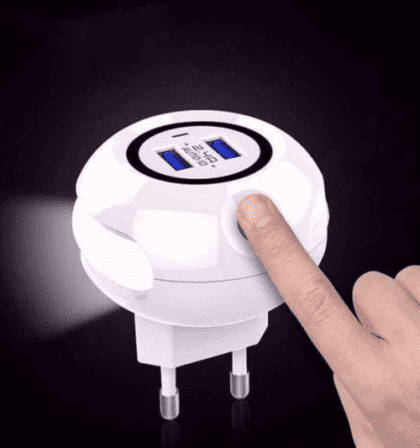 Touch lamp USB port charger