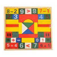 Educational slide in number and maths wooden blocks- great learning gift