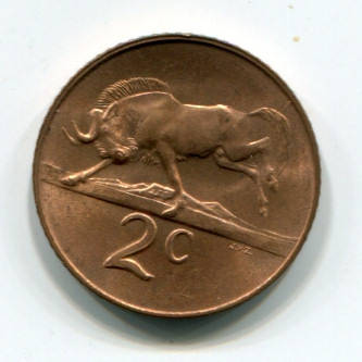 1965 Afrikaans 2c - Uncirculated