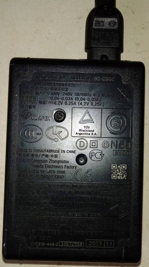 Sony Digital Camera Battery Charger