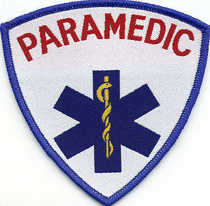 Paramedic Star of Life Woven Badge Patch Shield 92mmx92mm