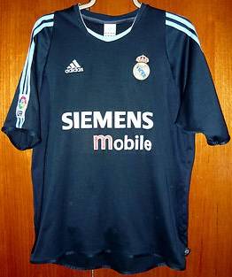 Real Madrid Football Shirt Adidas Away 2003/4 size L 42/44