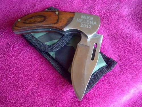 U.S.A SABER BILTONG POCKET KNIFE INCLUDING FREE NAME ENGRAVING AND POUCH
