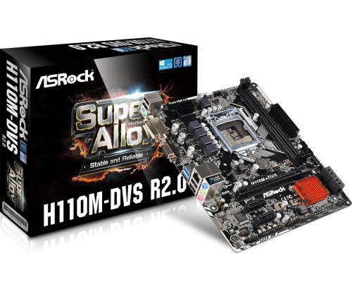 BRAND NEW ASROCK h110m-dvs r2.0 MOTHERBOARD