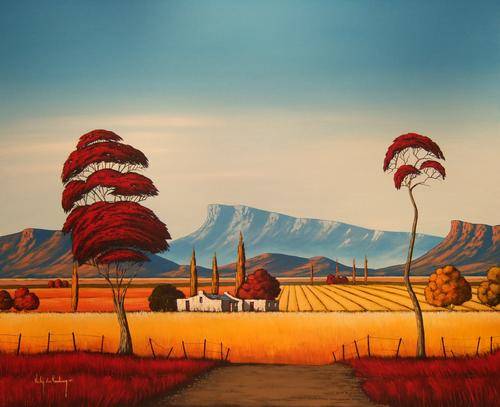 Landscape.Original Painting by Nicky van Rensburg.BIG PAINTING 1500x1200mm!!!