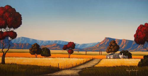 Landscape.Original Painting by Nicky van Rensburg.1200x600mm!!!