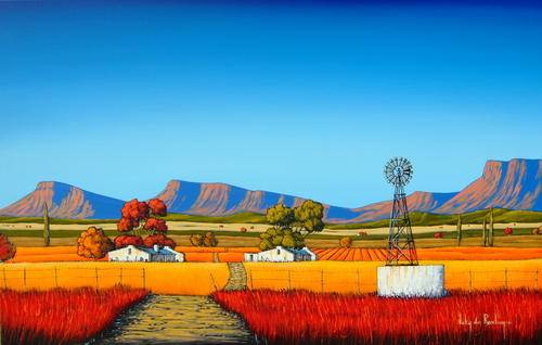 Landscape.Original Painting by Nicky van Rensburg.BIG Painting.1200x760mm!