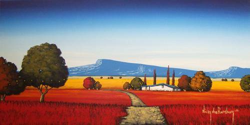 Landscape.Original Painting by Nicky van Rensburg.600x300mm.