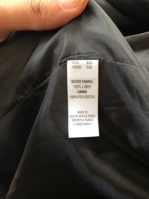 100% Linen Suit size 34 / Black (skirt & waistcoat)