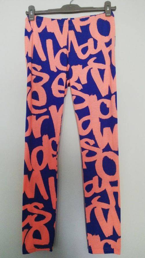 Lumo Orange and Blue Leggings Size Large