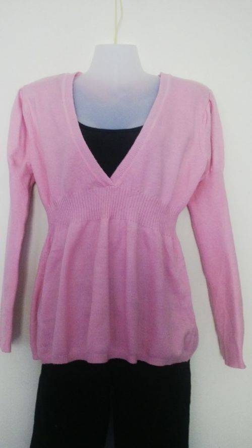 Pink Low Cut V Neck Jersey Bt Truwoths Size Medium