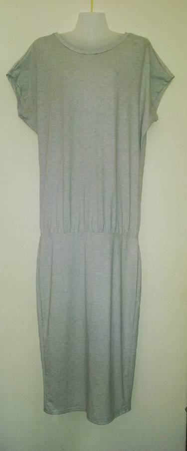 Grey Sparkly Dropped Waist T shirt  Dress Size Large