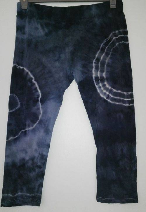 Dark Blue Tie Dye Flared Leggings by Freedom Size Medium