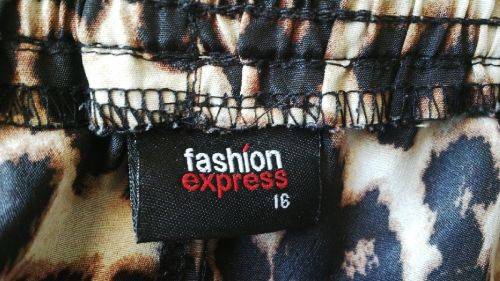 Leopard Print Silky Pants Size 16