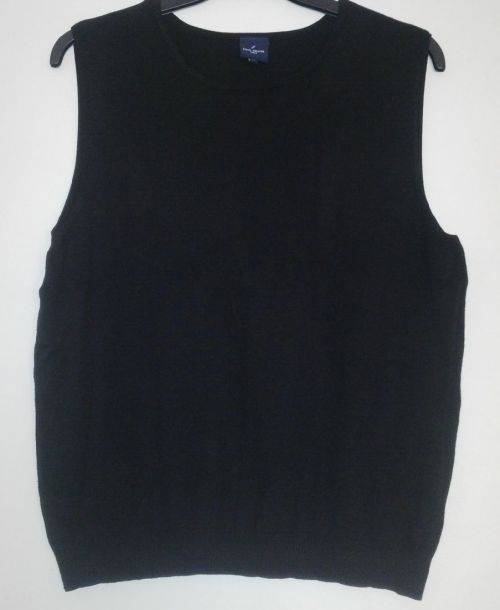 Black Sleeveless Jersey by Daniel Hechter Paris Size XL