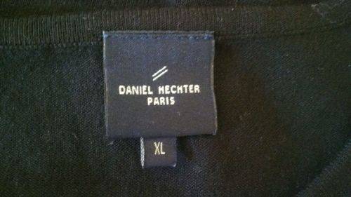 Black Sleeveless Jersey by Daniel Hechter Paris Size XL