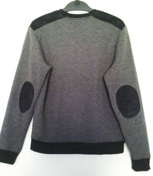 Quilted Sweatshirt with Suede look patche by Daniel Hechter