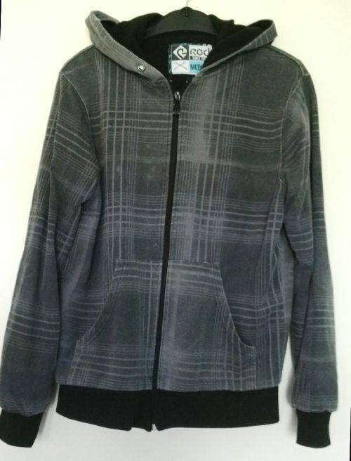 Grey Warm Fleece Lined Hoodie by Red Size Medium