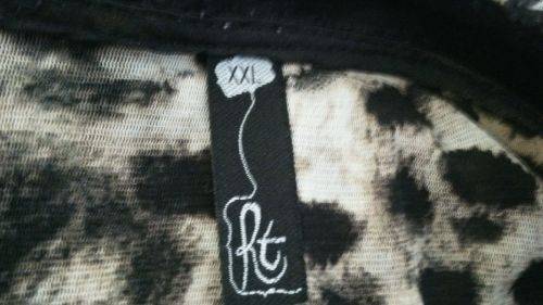 Leopard Print Top With Satin Trim Size Medium