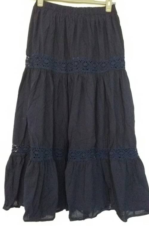 Navy Blue Skirt With Lace detail by Freedom Sise Large