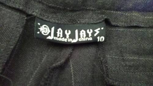 Grey/Brown Pinstripe Trousers Size 10