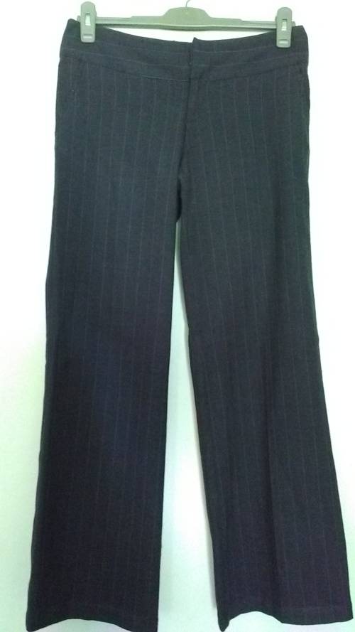 Grey/Brown Pinstripe Trousers Size 10