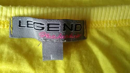 Yellow Sequined Vest Top by Legend Size Large