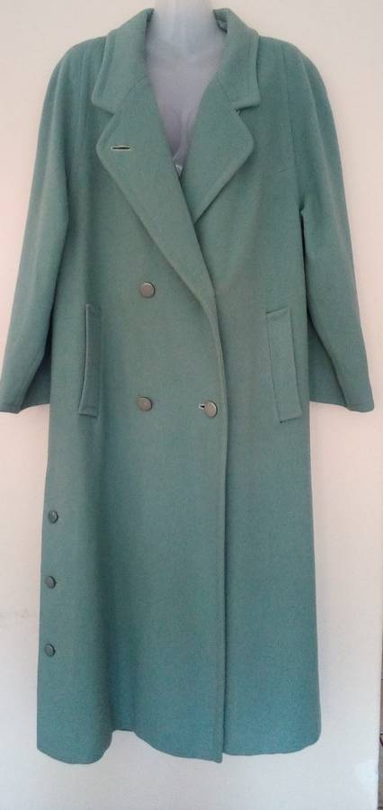 Retro Green Full Lngth Coat Size 16