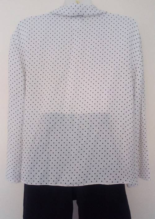 White Polkadot Shirt by Kelso Smart, Office, Career Wear, Size Medium