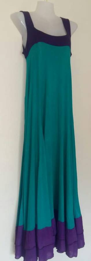 Gorgeous Green and PurpleLong  Dress  by Balu / Bindi Size Medium